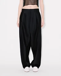 Tailored plaited pants virgin wool and silk