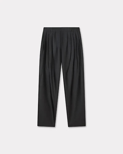 Tailored plaited pants virgin wool and silk