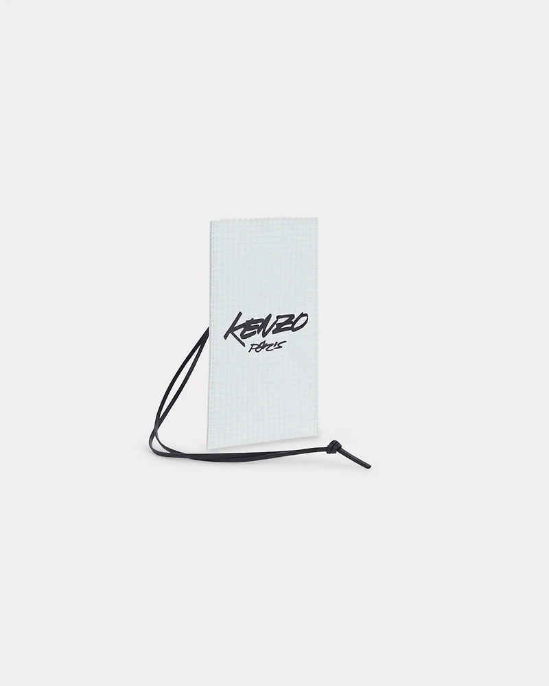 'Kenzo x Futura 2000' iPhone case 'Kenzo Paper' in leather