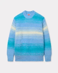'KENZO Speed Stripe' hairy knitted jumper mixed alpaca wool