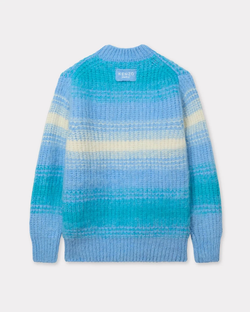 'KENZO Speed Stripe' hairy knitted jumper mixed alpaca wool
