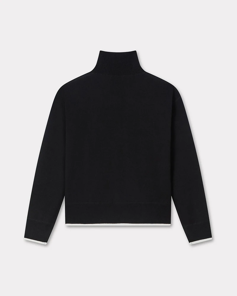 'Boke Flower 2.0' embroidered high neck jumper cotton wool