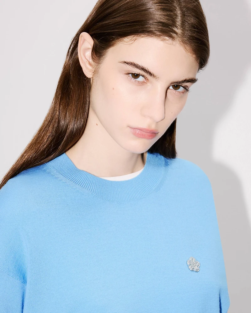 'Boke Flower' embroidered jumper Merino wool