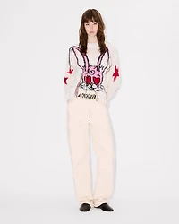 'KENZO Cartoon' jumper mixed hairy wool alpaca