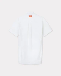 Cocoon short sleeve dress cotton poplin