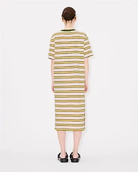 'KENZO Coast Lines' long T-shirt dress cotton linen