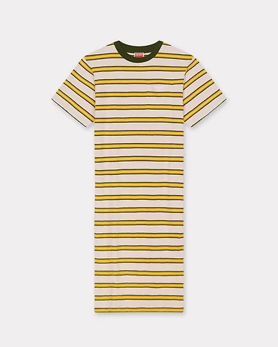 'KENZO Coast Lines' long T-shirt dress cotton linen