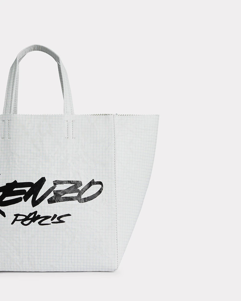 'Kenzo x Futura 2000' small tote bag 'Kenzo Paper' in leather