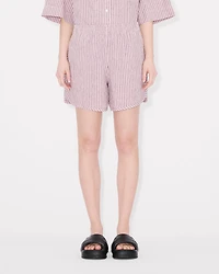 'KENZO Coast Lines' elasticated waist short cotton linen