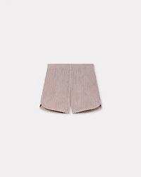 'KENZO Coast Lines' elasticated waist short cotton linen