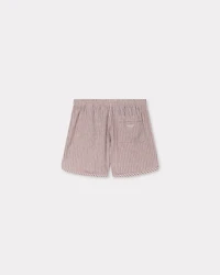 'KENZO Coast Lines' elasticated waist short cotton linen