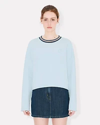 'KENZO Elephant Logo' embroidered short sweatshirt cotton
