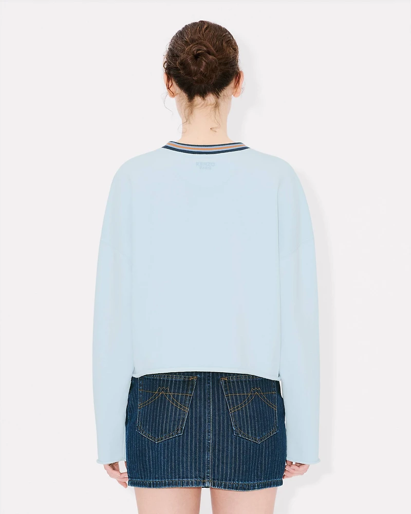 'KENZO Elephant Logo' embroidered short sweatshirt cotton