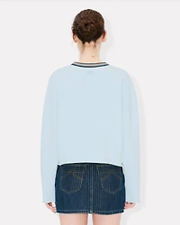 'KENZO Elephant Logo' embroidered short sweatshirt cotton