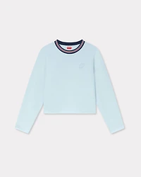 'KENZO Elephant Logo' embroidered short sweatshirt cotton