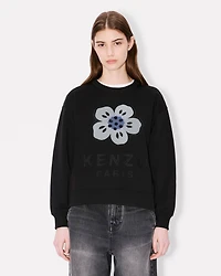 'Boke Flower' embroidered sweatshirt cotton