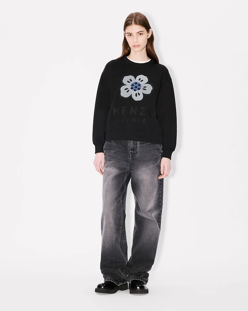 'Boke Flower' embroidered sweatshirt cotton