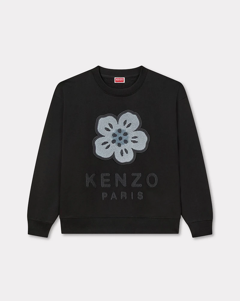 'Boke Flower' embroidered sweatshirt cotton