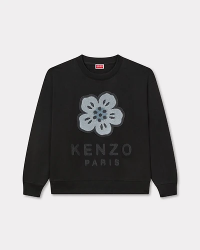 'Boke Flower' embroidered sweatshirt cotton