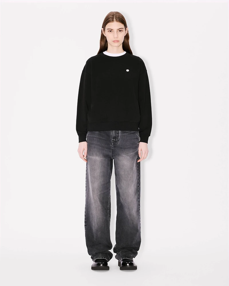 'Boke Flower' embroidered sweatshirt cotton