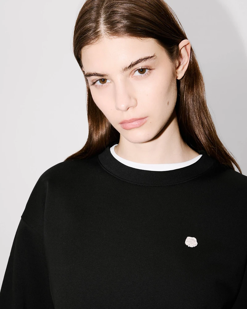'Boke Flower' embroidered sweatshirt cotton