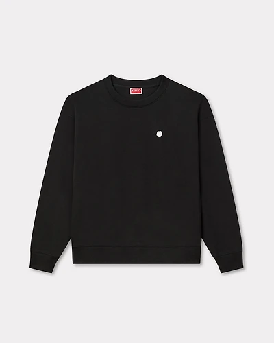 'Boke Flower' embroidered sweatshirt cotton