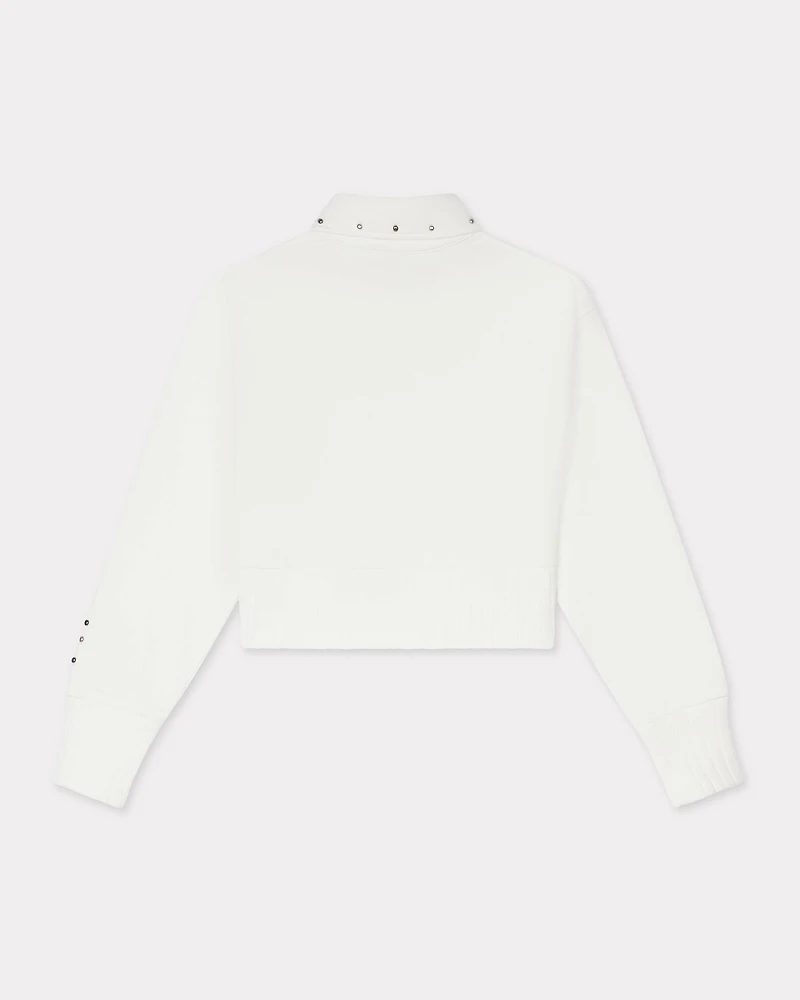 'KENZO Cartoon' embroidered cropped polo sweatshirt cotton
