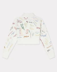 'KENZO Graduation' embroidered cropped polo sweatshirt cotton
