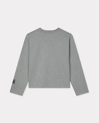 'KENZO Elephant Logo' strass embroidered long sleeve T-shirt