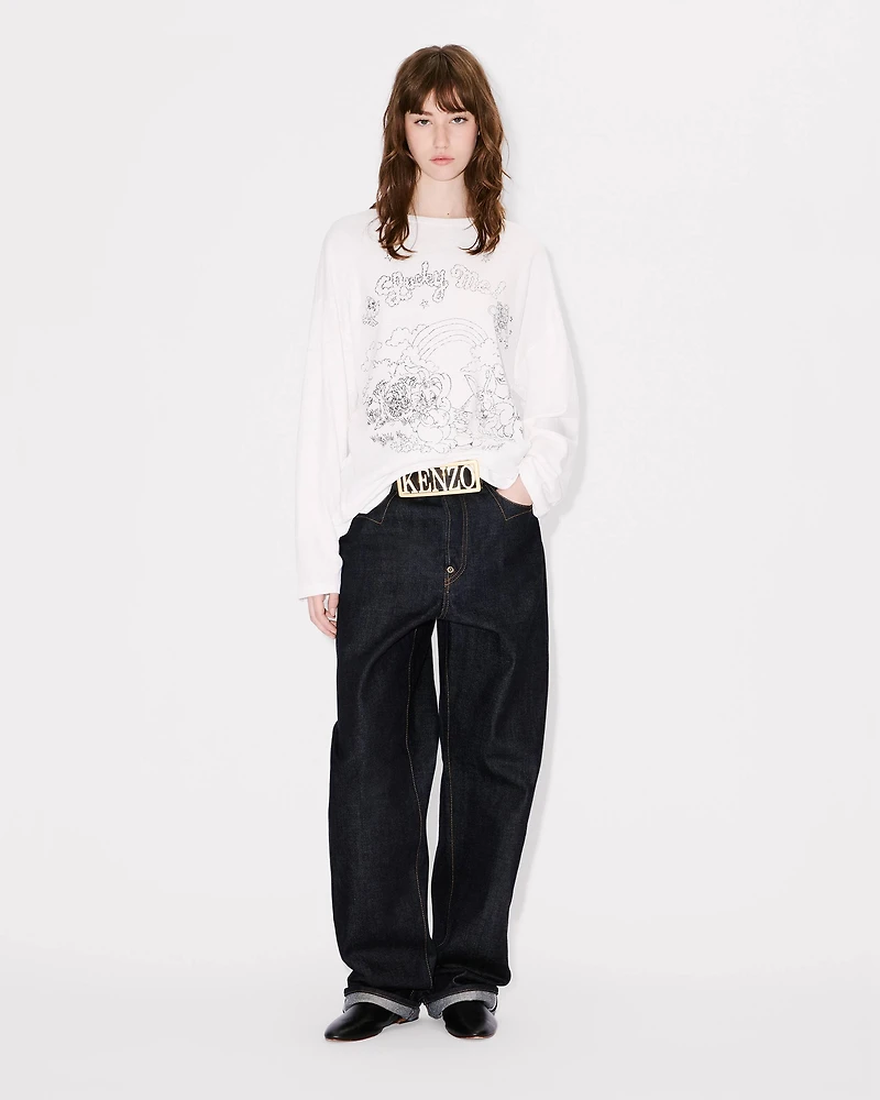 'KENZO Cartoon' coloring long sleeves T-shirt cotton