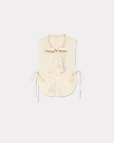 Plastron top silk