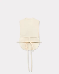 Plastron top silk