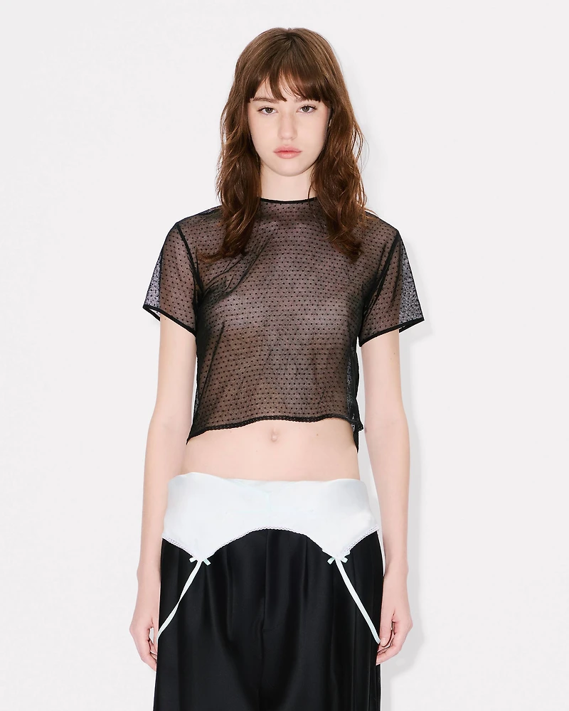 Cropped top plumetis