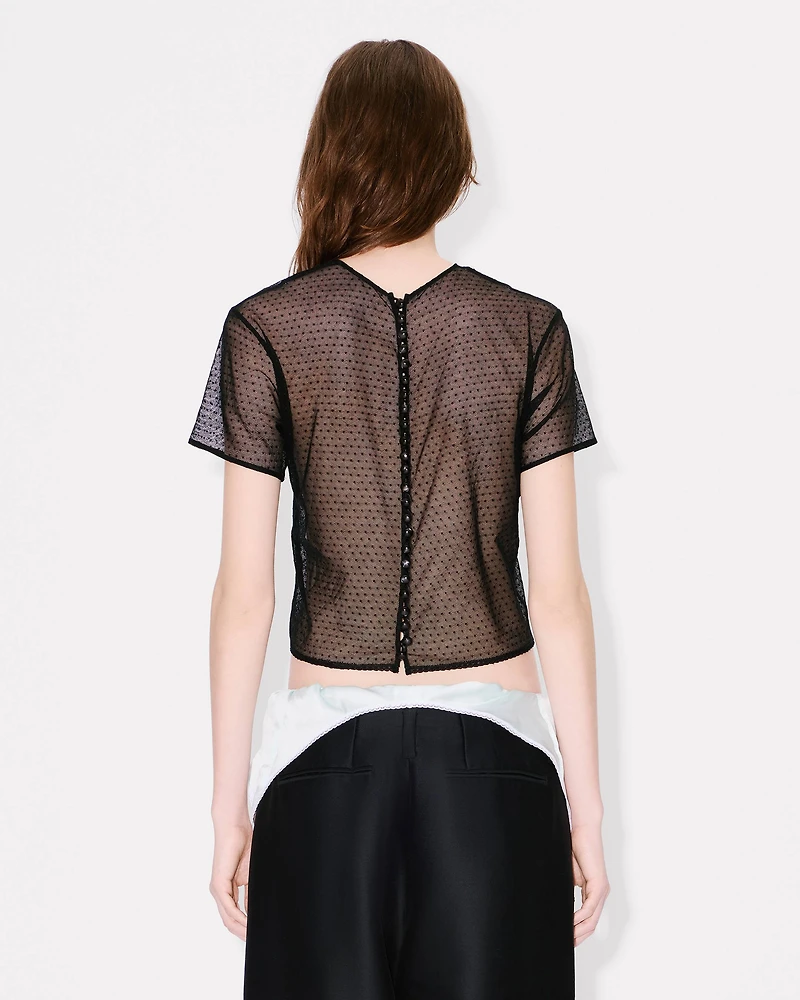 Cropped top plumetis