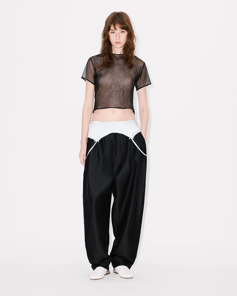 Cropped top plumetis