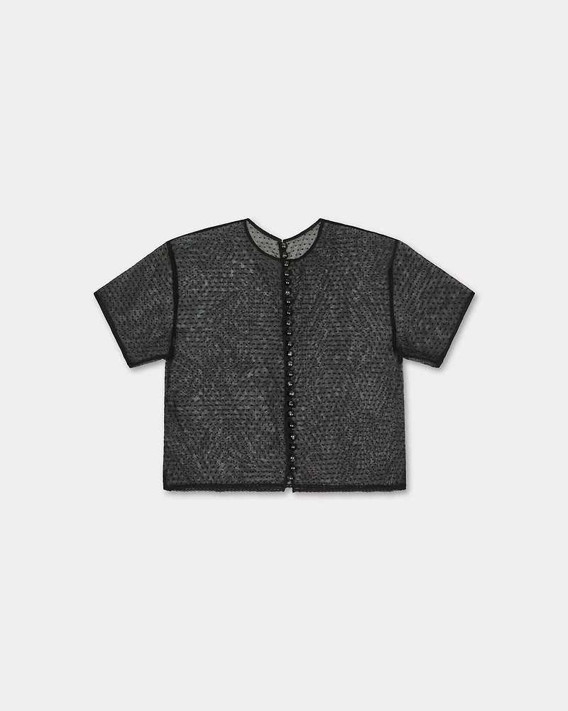 Cropped top plumetis