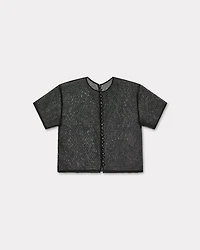 Cropped top plumetis