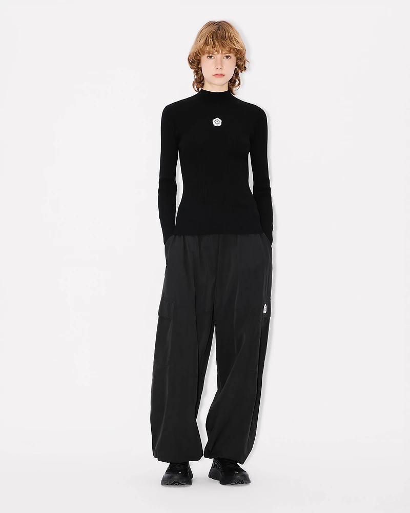 'Boke Flower 2.0' embroidered long sleeve rib top