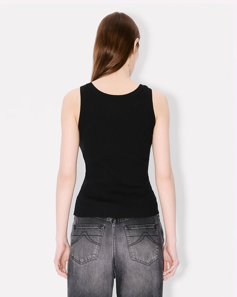 'Boke Flower 2.0' embroidered rib tank top