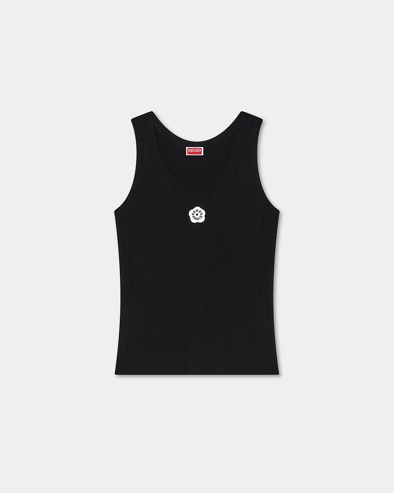 'Boke Flower 2.0' embroidered rib tank top
