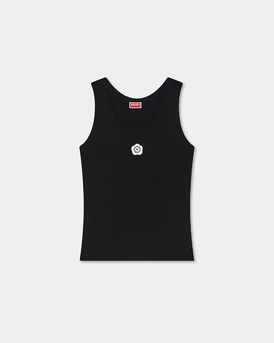 'Boke Flower 2.0' embroidered rib tank top