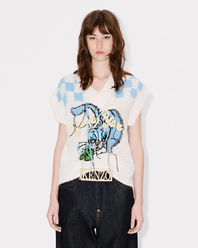 'KENZO Cartoon' vest hairy alpaca