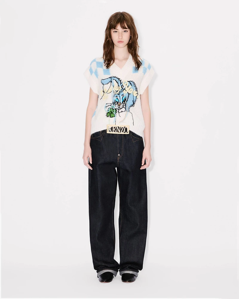 'KENZO Cartoon' vest hairy alpaca
