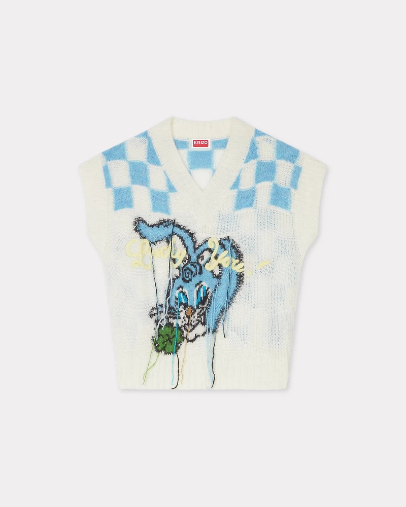 'KENZO Cartoon' vest hairy alpaca
