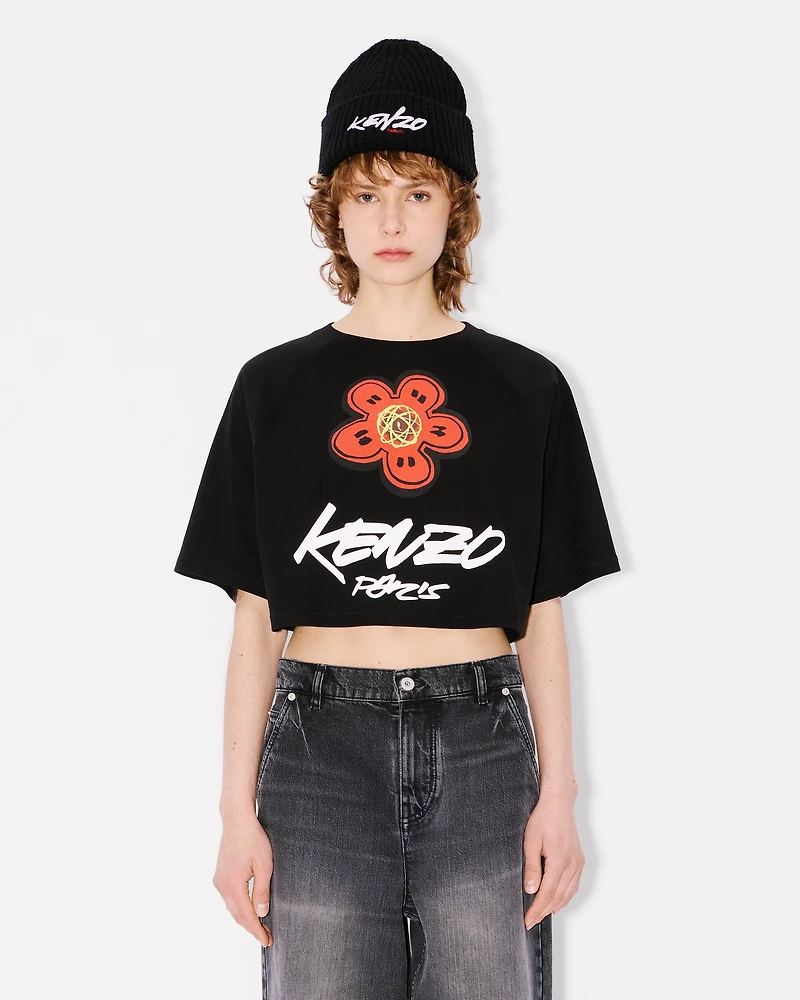 'Kenzo x Futura 2000' boxy cropped T-shirt cotton