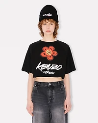 'Kenzo x Futura 2000' boxy cropped T-shirt cotton