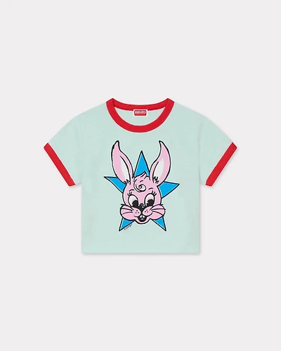 KENZO Cartoon' cropped ringer T-shirt cotton