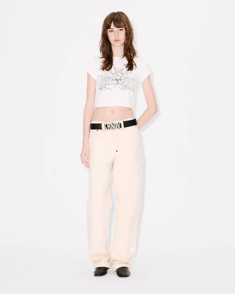 'KENZO Cartoon' coloring cropped T-shirt cotton