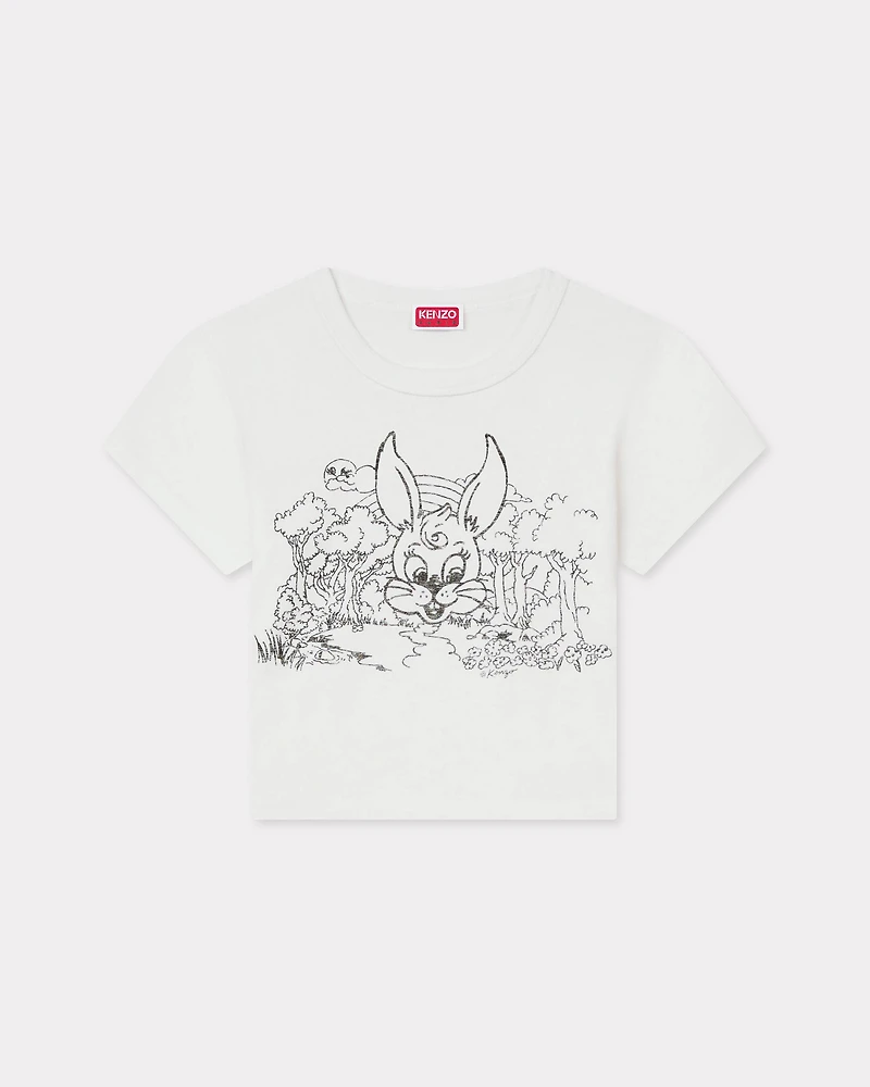 'KENZO Cartoon' coloring cropped T-shirt cotton