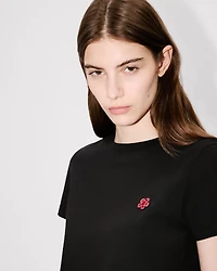 Boke Flower' embroidered T-shirt cotton